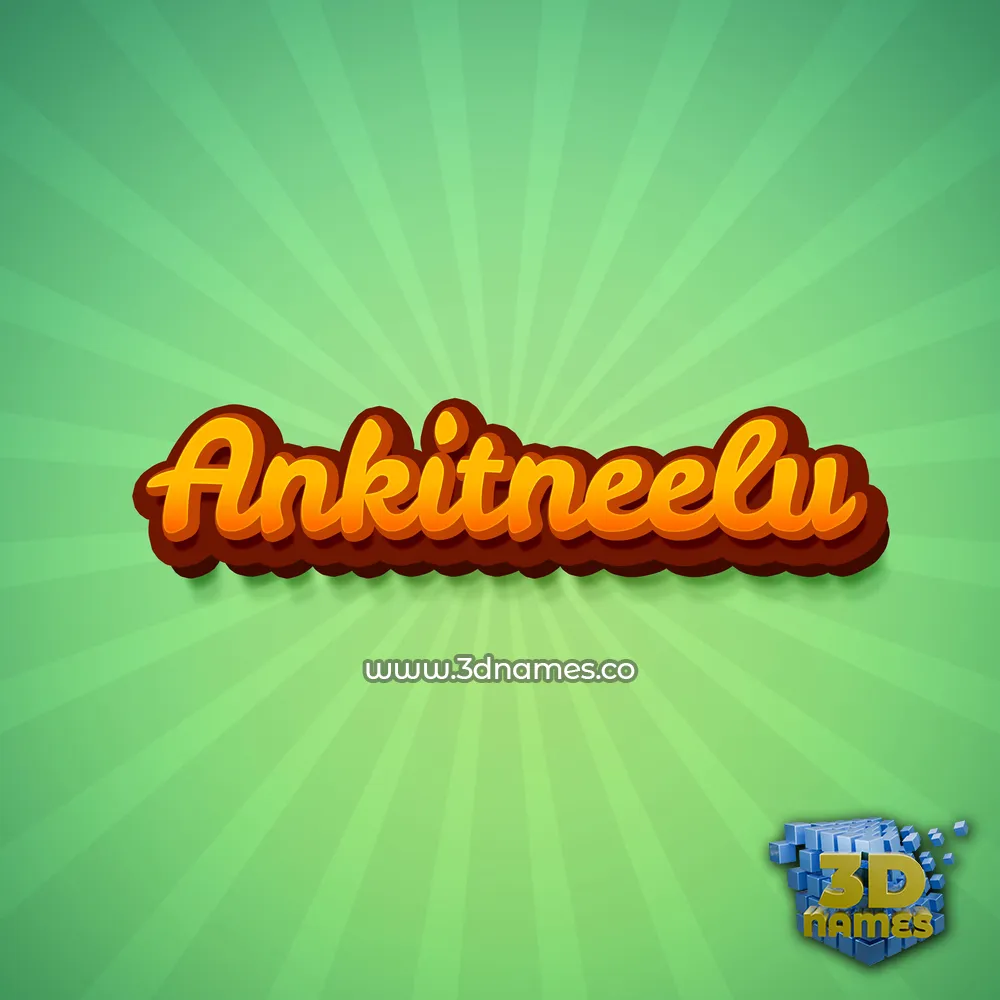 ankitneelu in Green Rays style - 3D name wallpaper