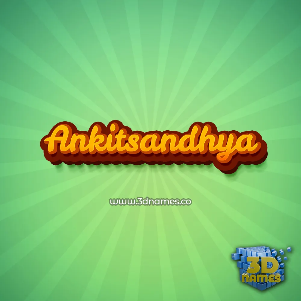ankitsandhya in Green Rays style - 3D name wallpaper