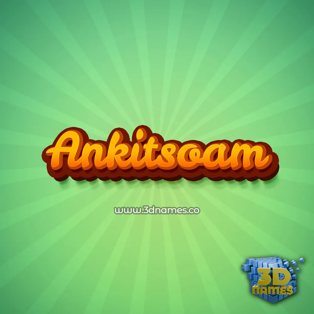 ankitsoam in Green Rays style - 3D name wallpaper