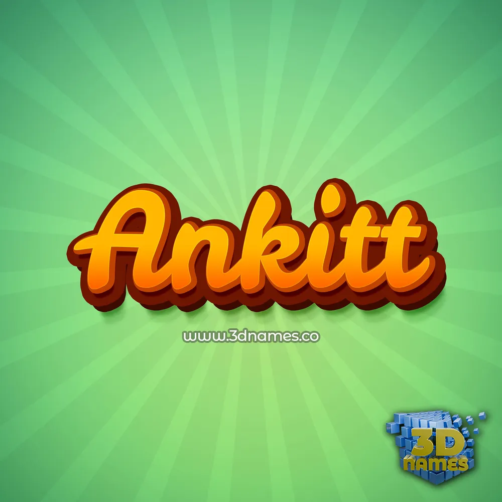 ankitt in Green Rays style - 3D name wallpaper