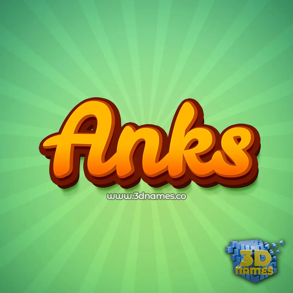 anks in Green Rays style - 3D name wallpaper