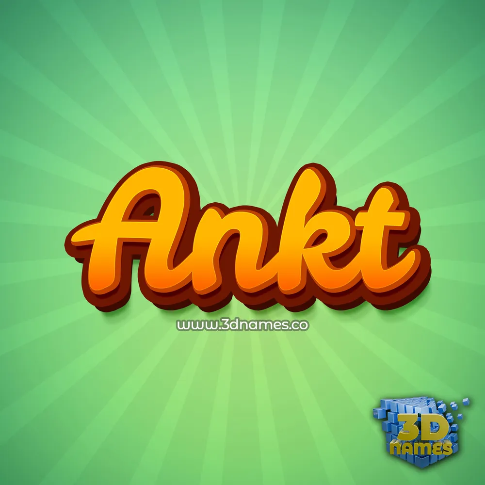 ankt in Green Rays style - 3D name wallpaper