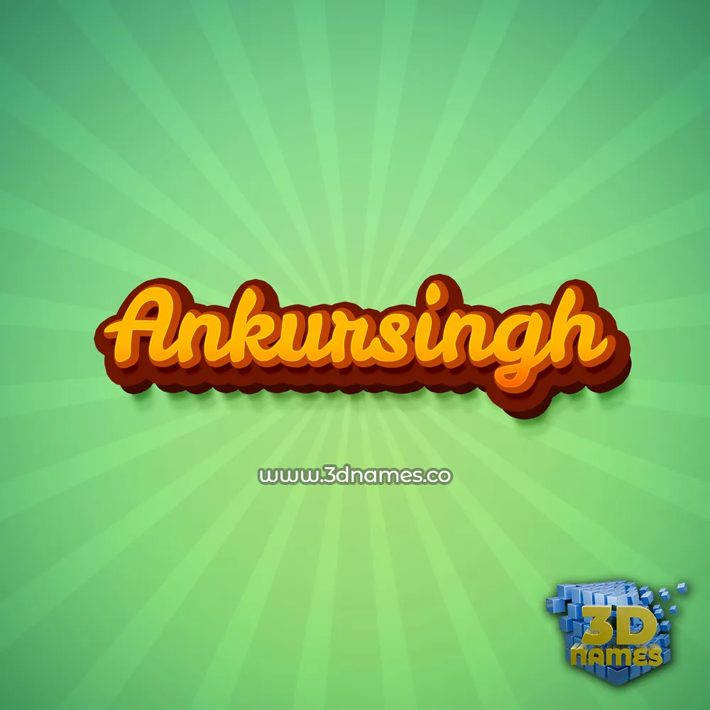ankursingh in Green Rays style - 3D name wallpaper