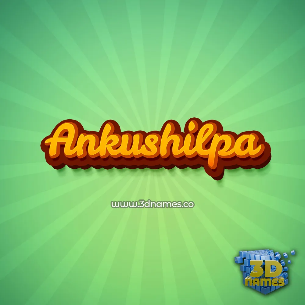 ankushilpa in Green Rays style - 3D name wallpaper