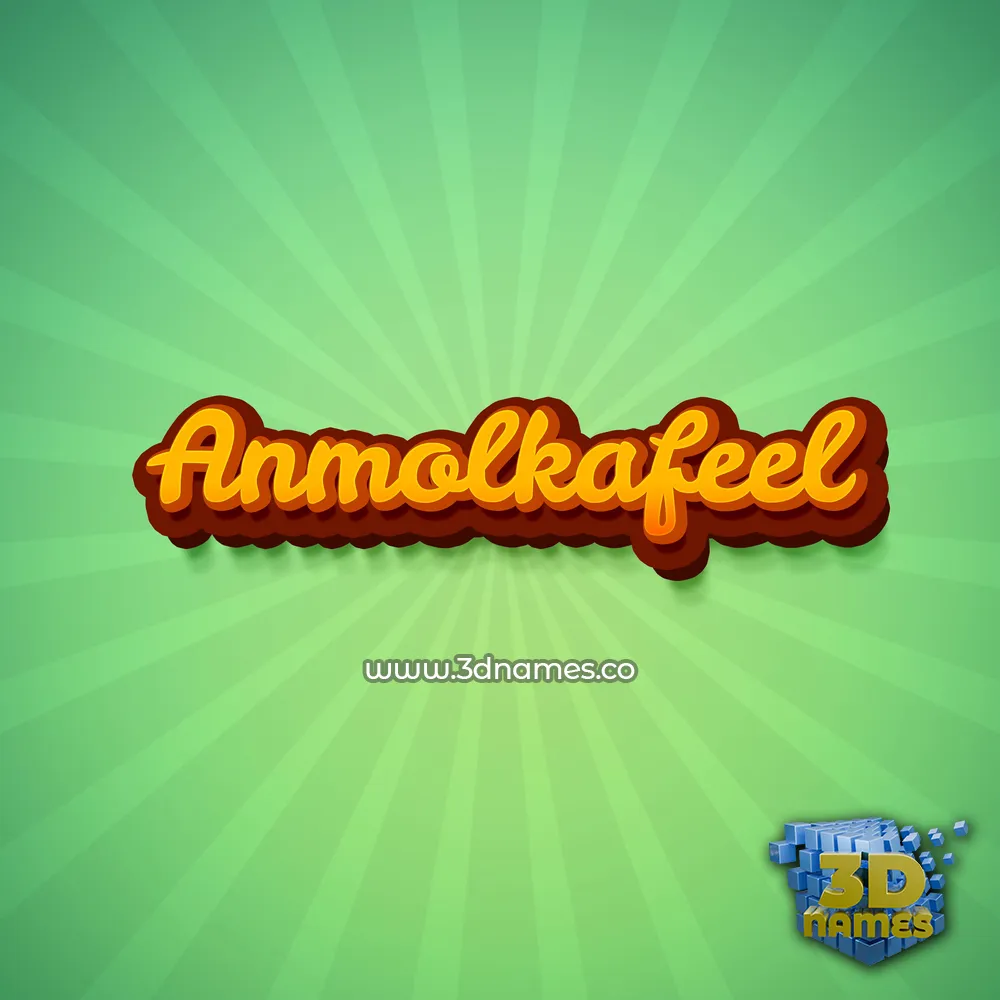 anmolkafeel in Green Rays style - 3D name wallpaper