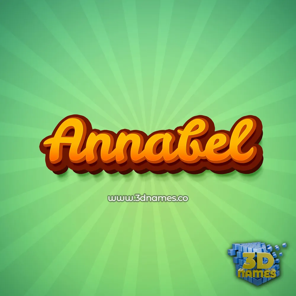 annabel in Green Rays style - 3D name wallpaper