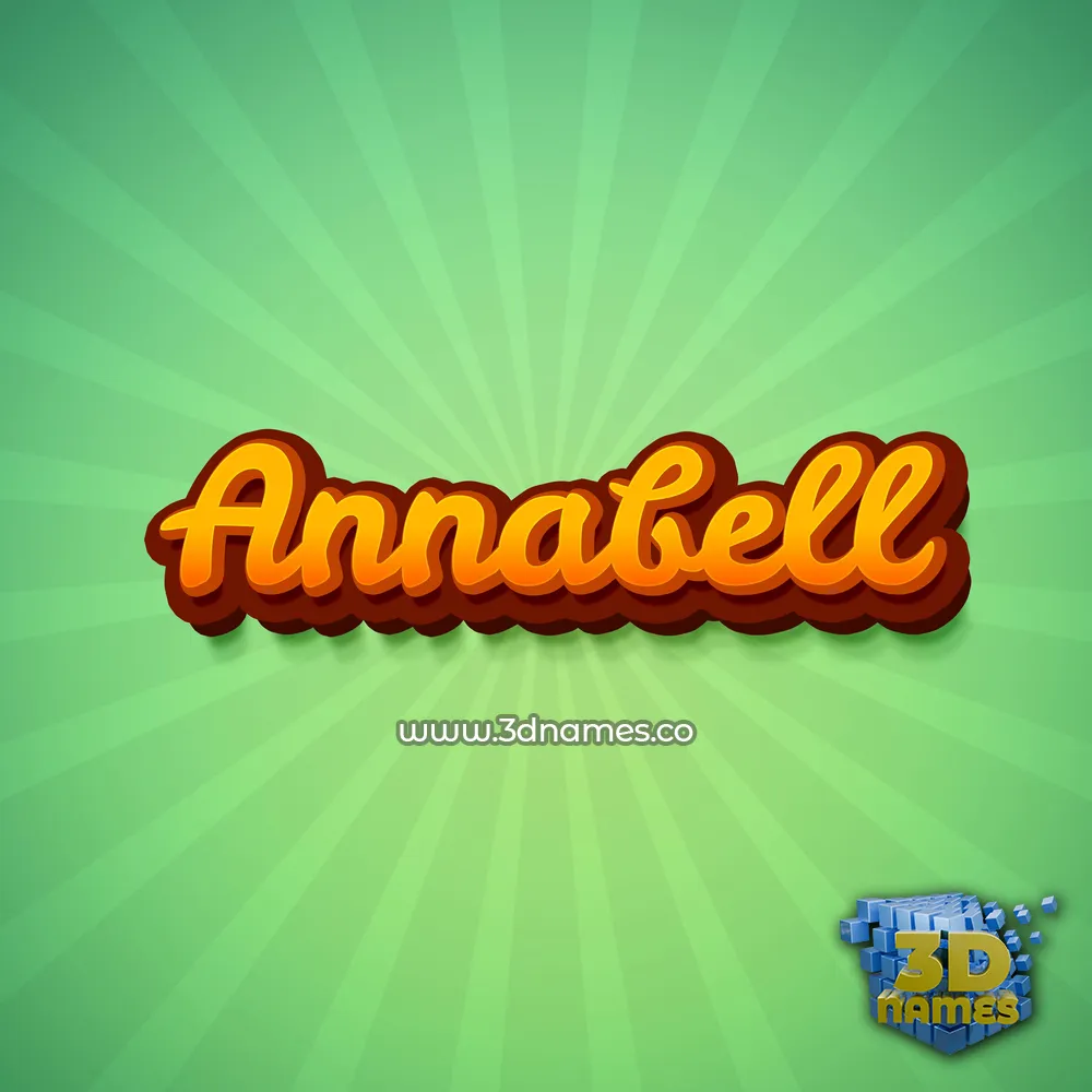 annabell in Green Rays style - 3D name wallpaper