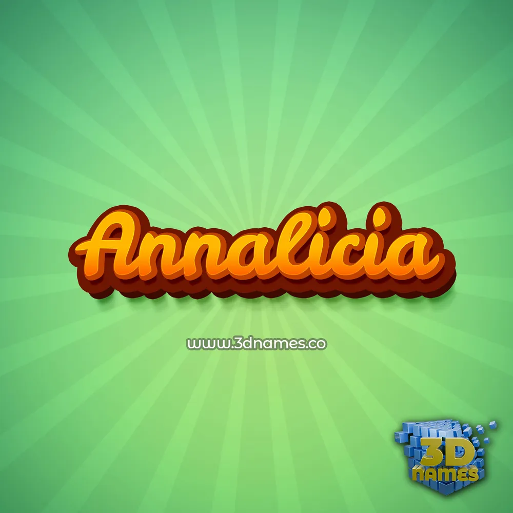 annalicia in Green Rays style - 3D name wallpaper