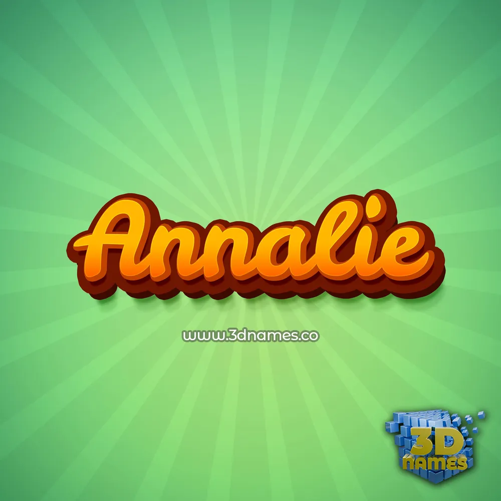 annalie in Green Rays style - 3D name wallpaper