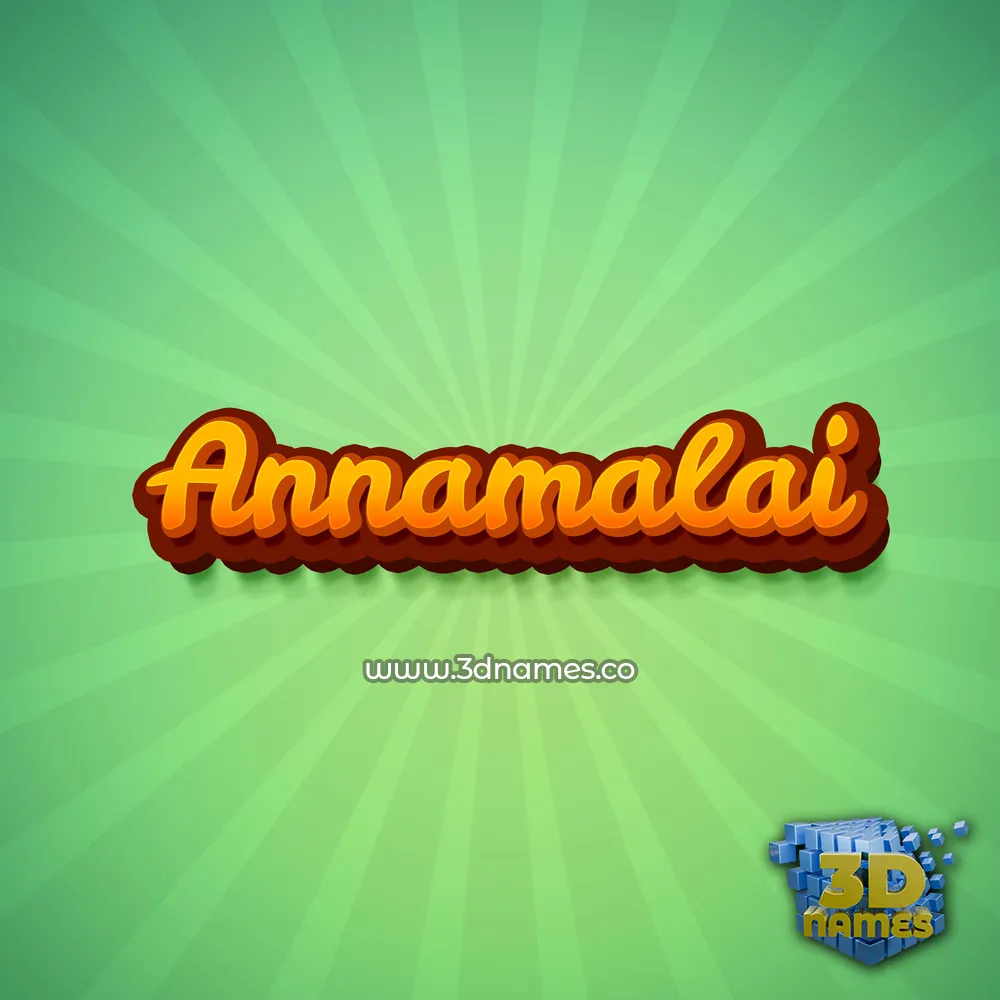 annamalai in Green Rays style - 3D name wallpaper