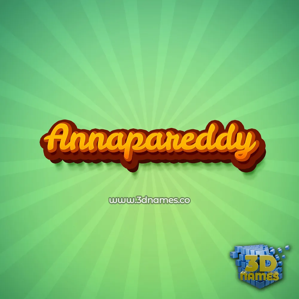 annapareddy in Green Rays style - 3D name wallpaper