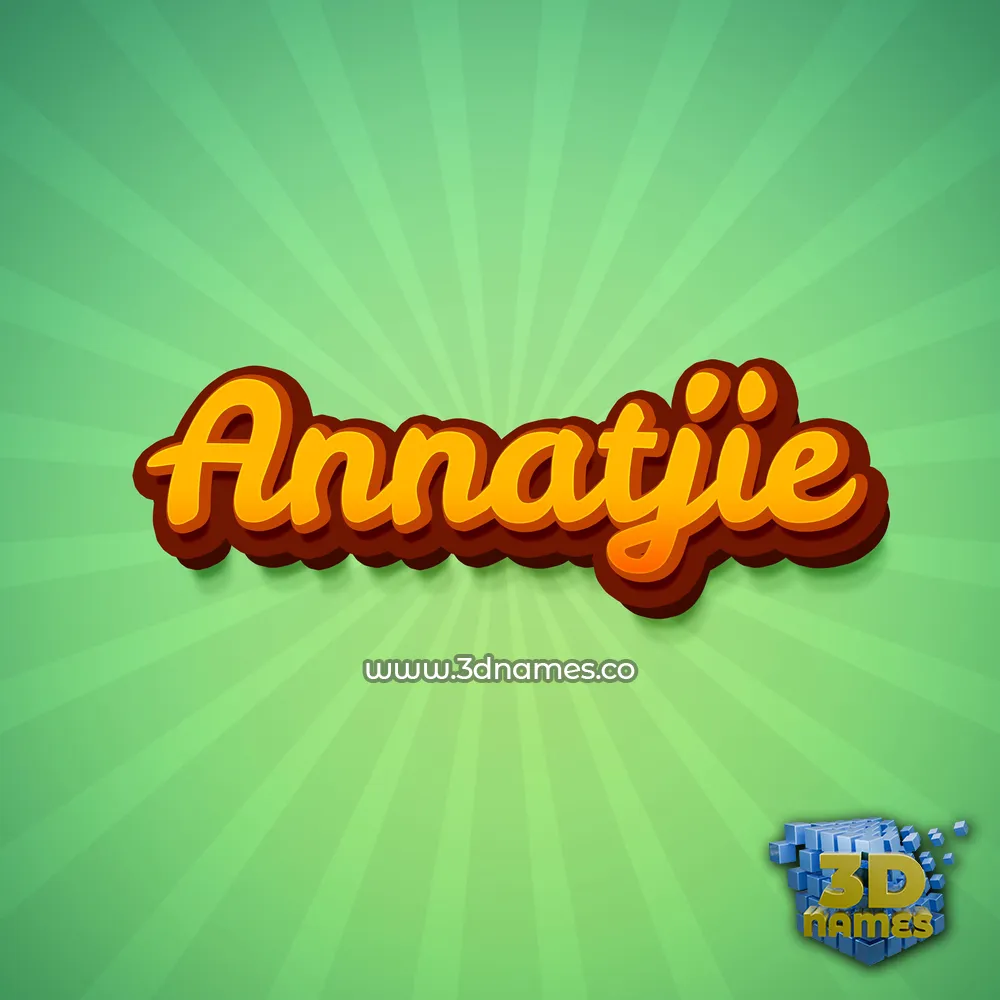 annatjie in Green Rays style - 3D name wallpaper