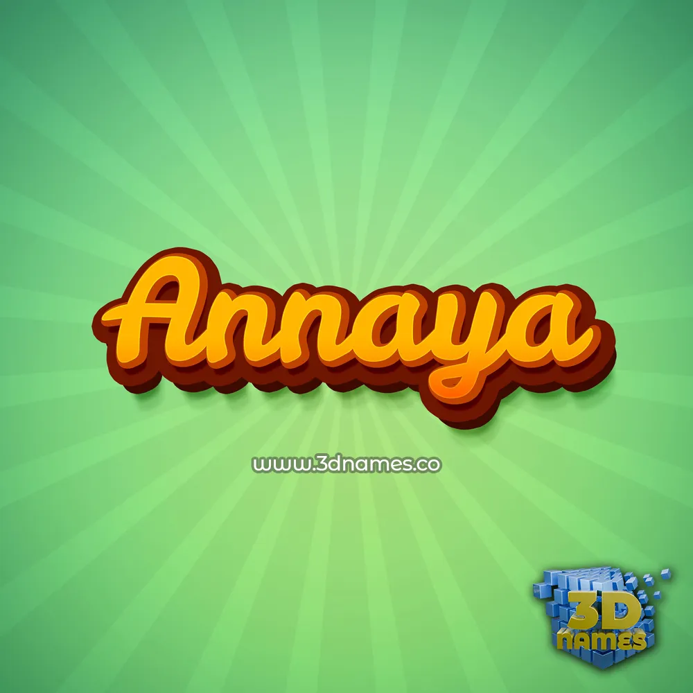 annaya in Green Rays style - 3D name wallpaper