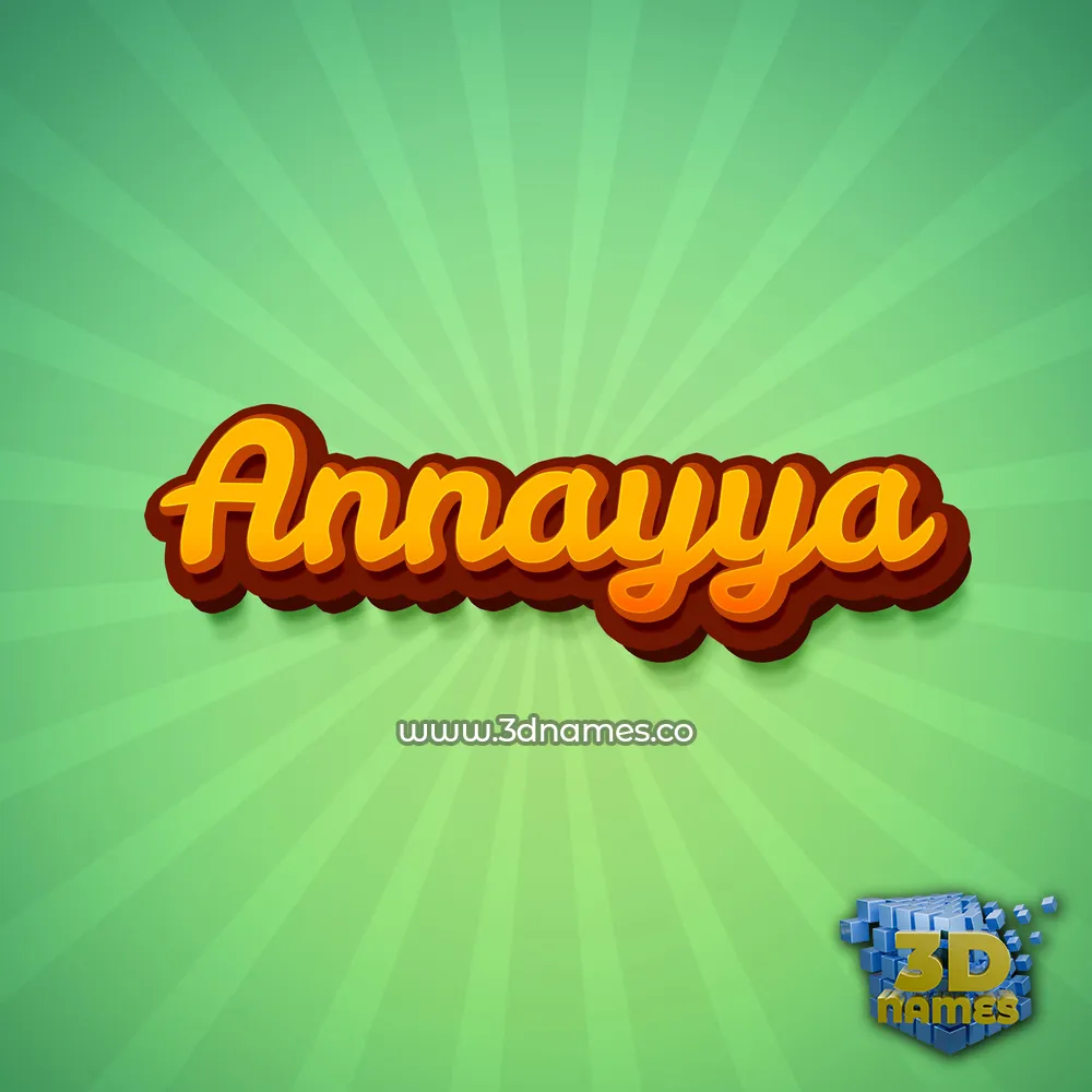 annayya in Green Rays style - 3D name wallpaper