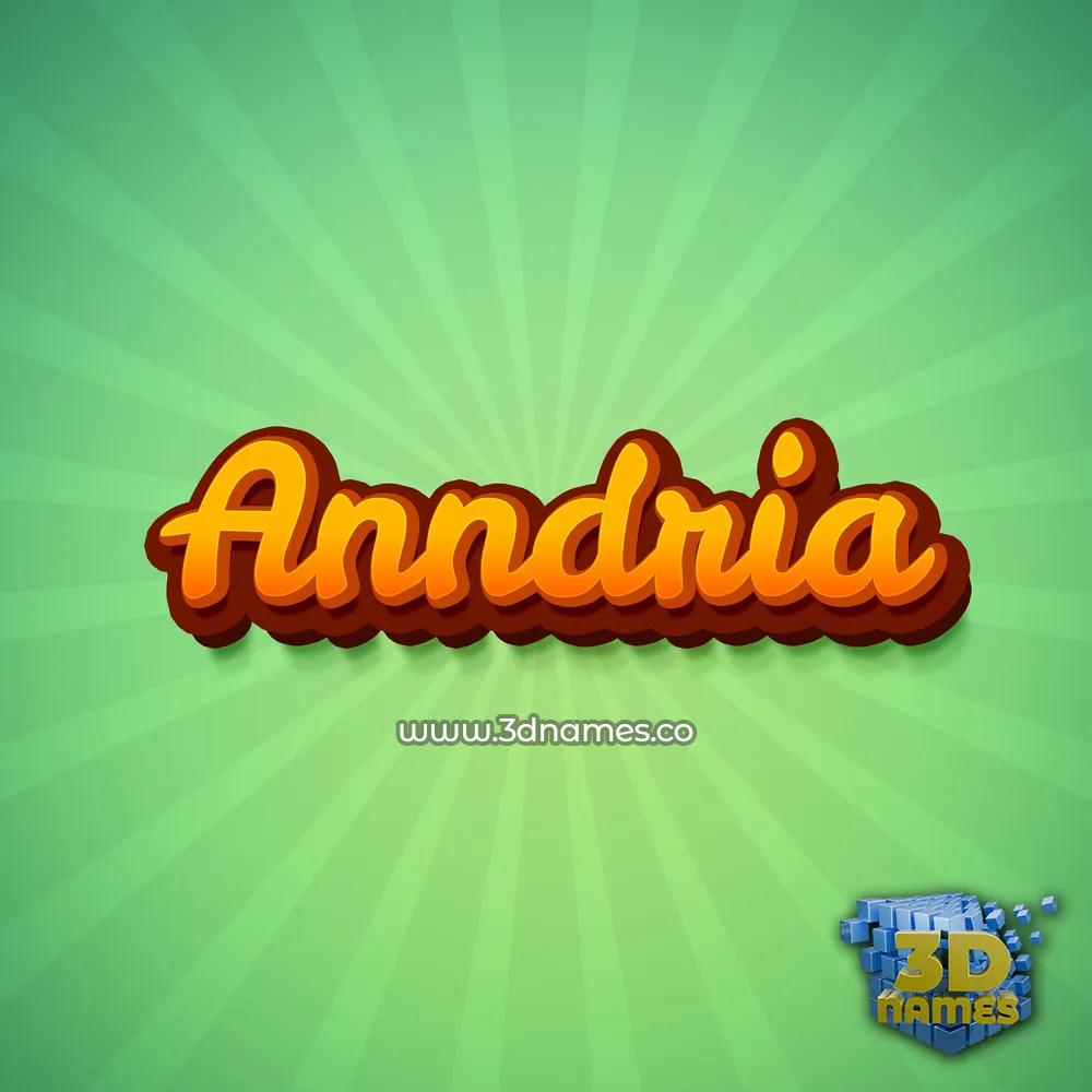 anndria in Green Rays style - 3D name wallpaper