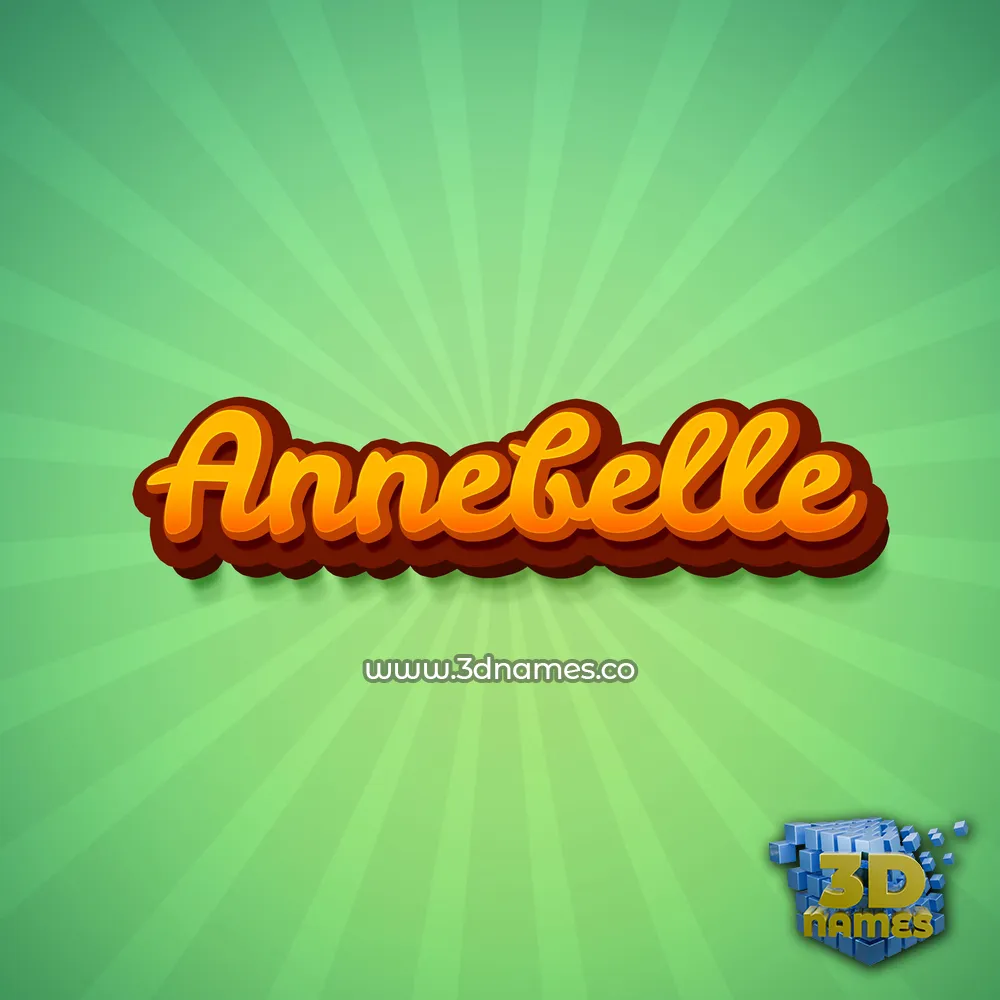 annebelle in Green Rays style - 3D name wallpaper