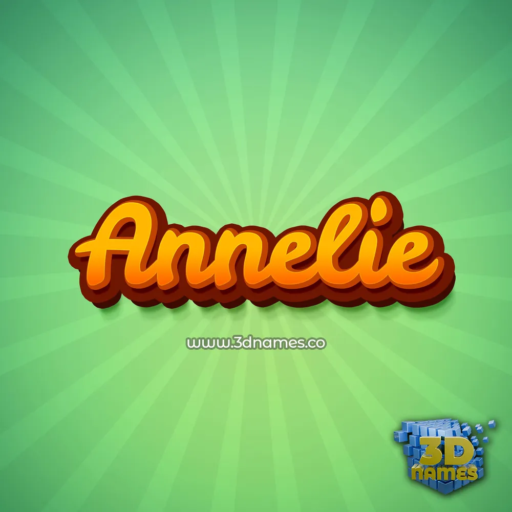 annelie in Green Rays style - 3D name wallpaper