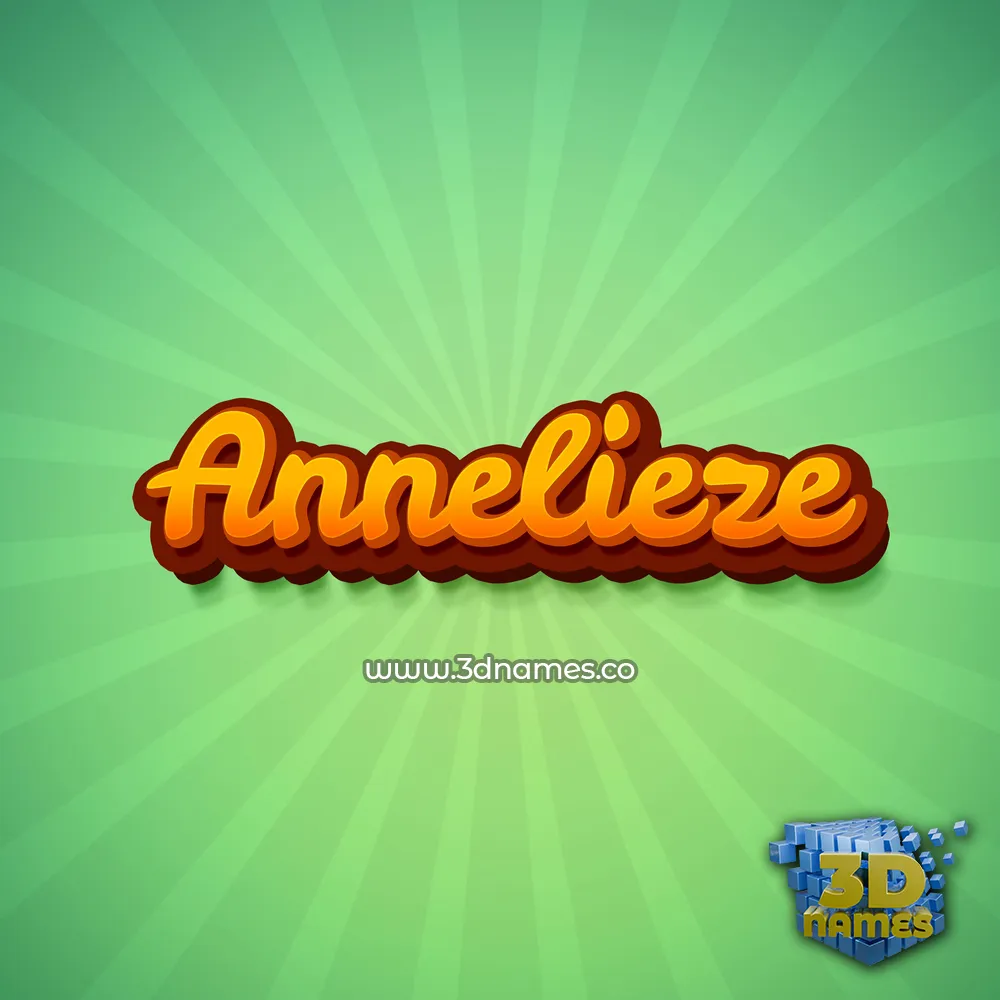 annelieze in Green Rays style - 3D name wallpaper