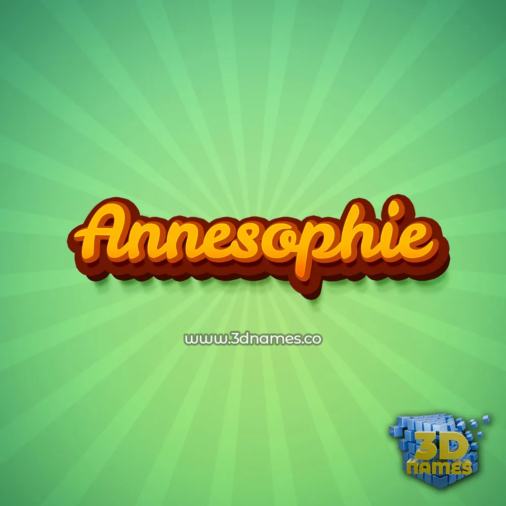 annesophie in Green Rays style - 3D name wallpaper