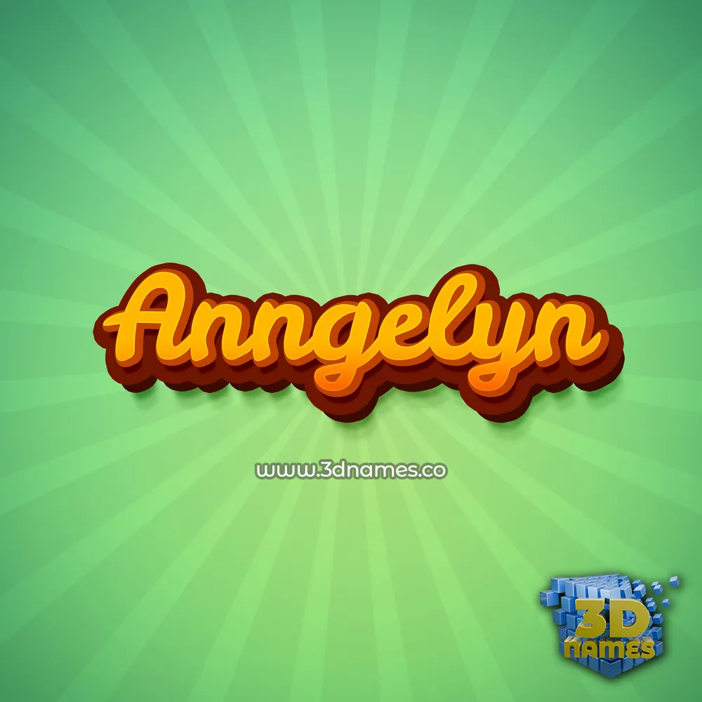 anngelyn in Green Rays style - 3D name wallpaper