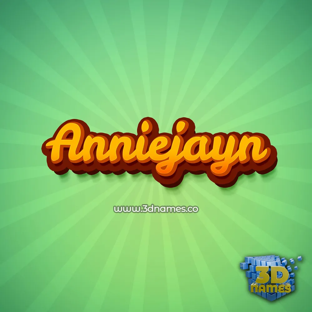 anniejayn in Green Rays style - 3D name wallpaper
