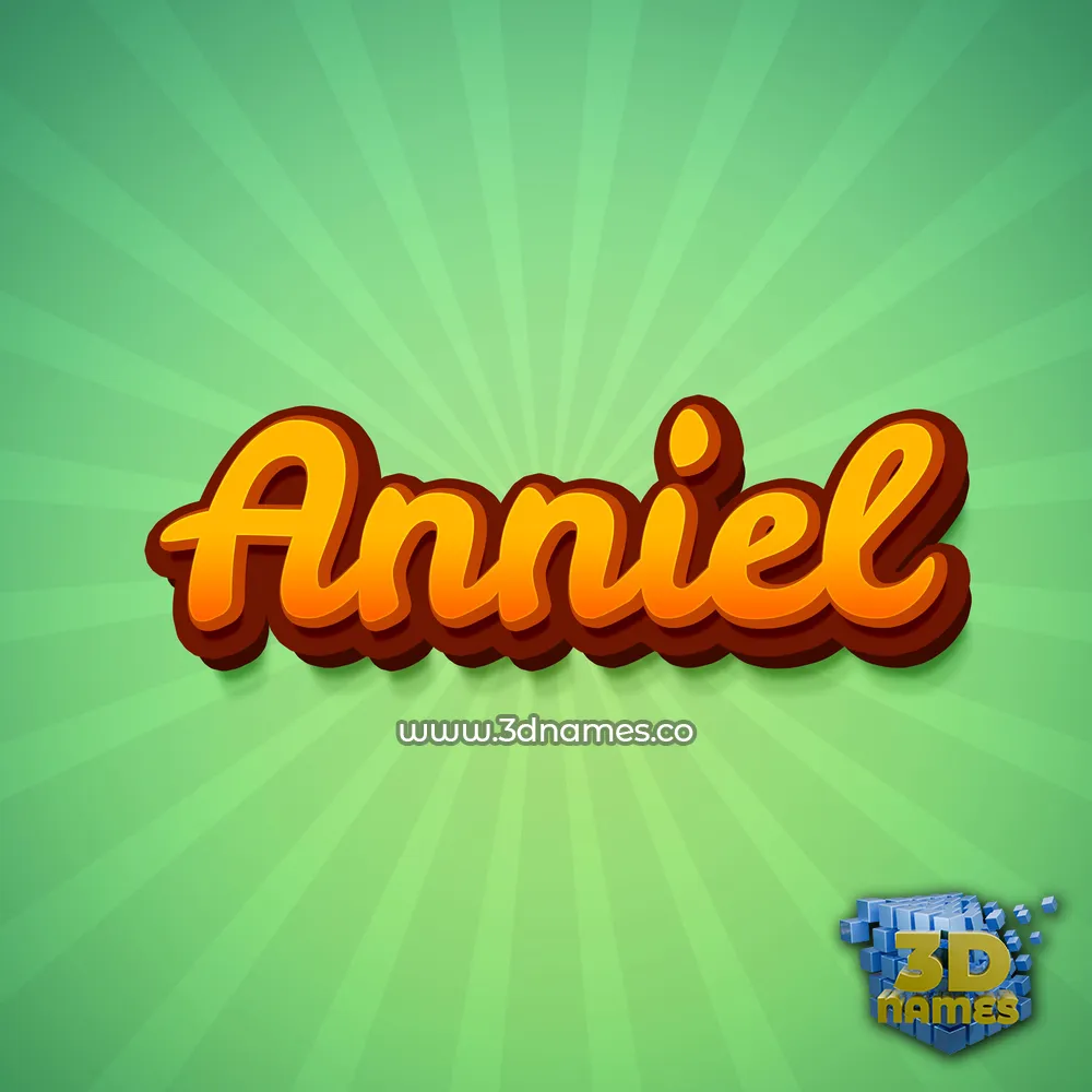 anniel in Green Rays style - 3D name wallpaper