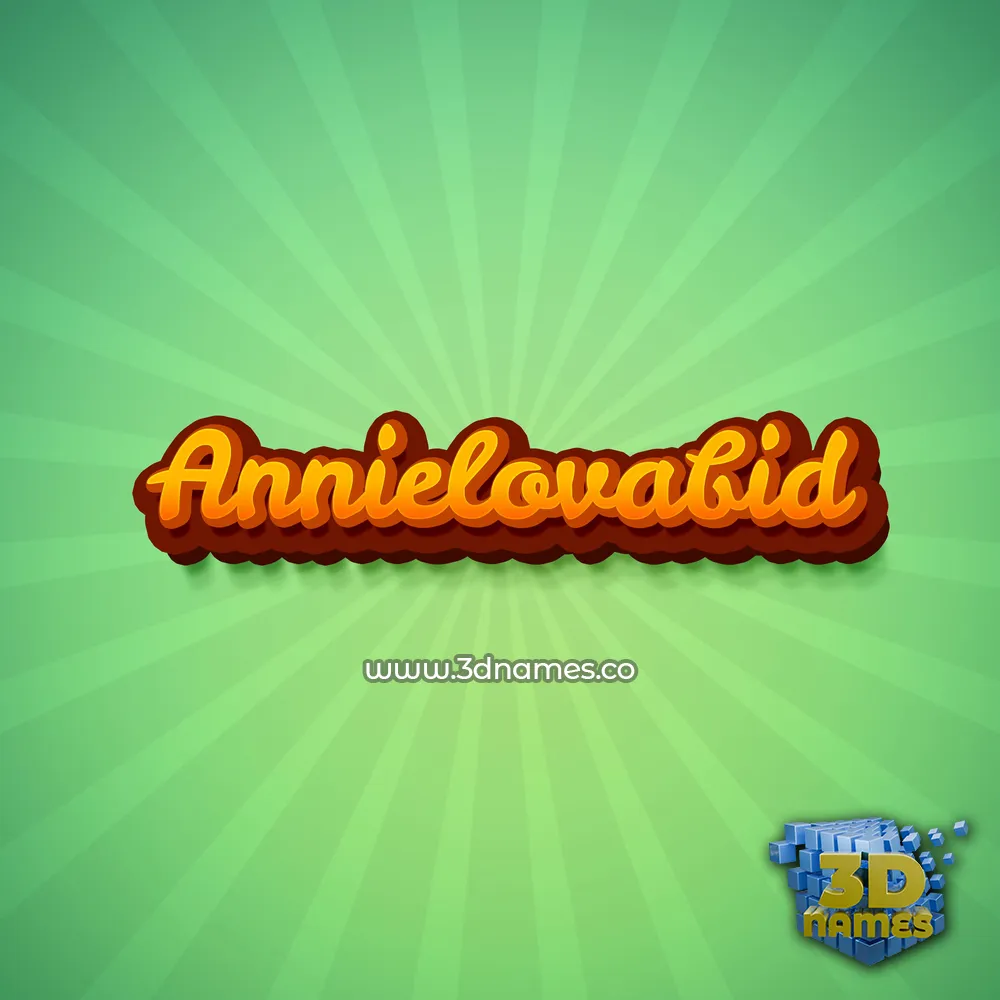 annielovabid in Green Rays style - 3D name wallpaper