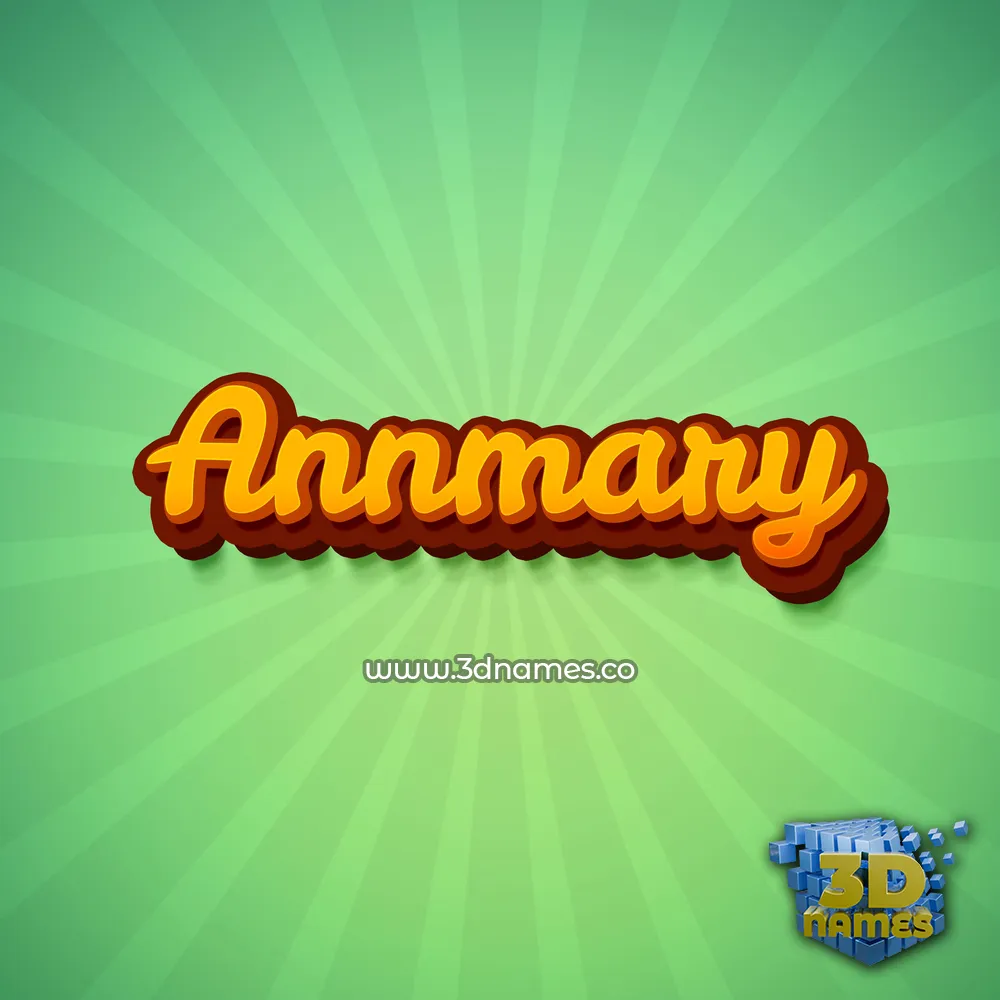annmary in Green Rays style - 3D name wallpaper