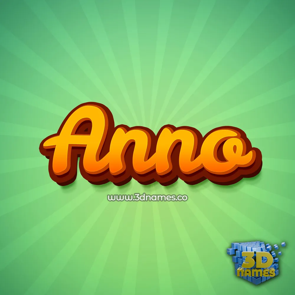 anno in Green Rays style - 3D name wallpaper