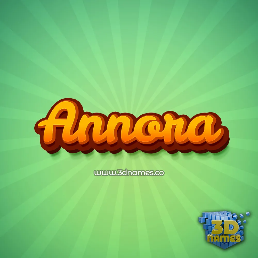 annora in Green Rays style - 3D name wallpaper