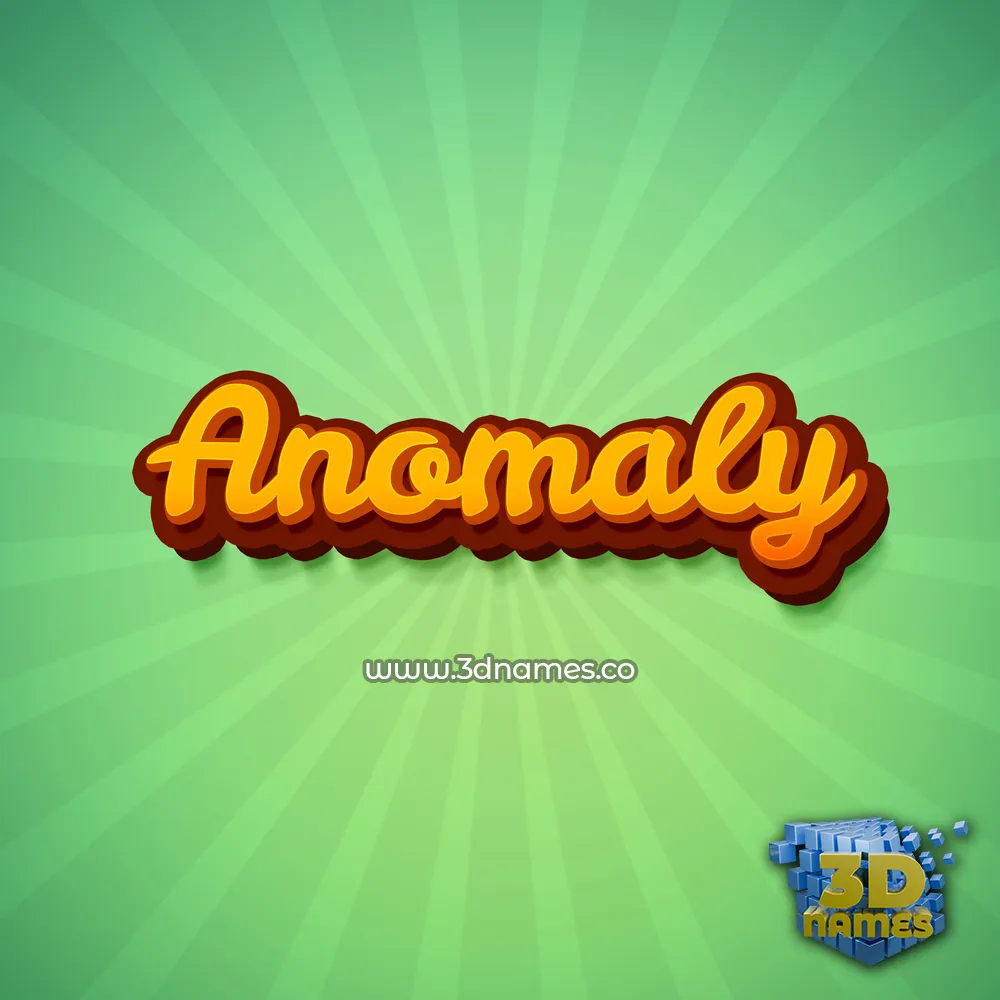 anomaly in Green Rays style - 3D name wallpaper