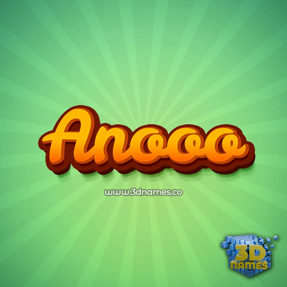 anooo in Green Rays style - 3D name wallpaper
