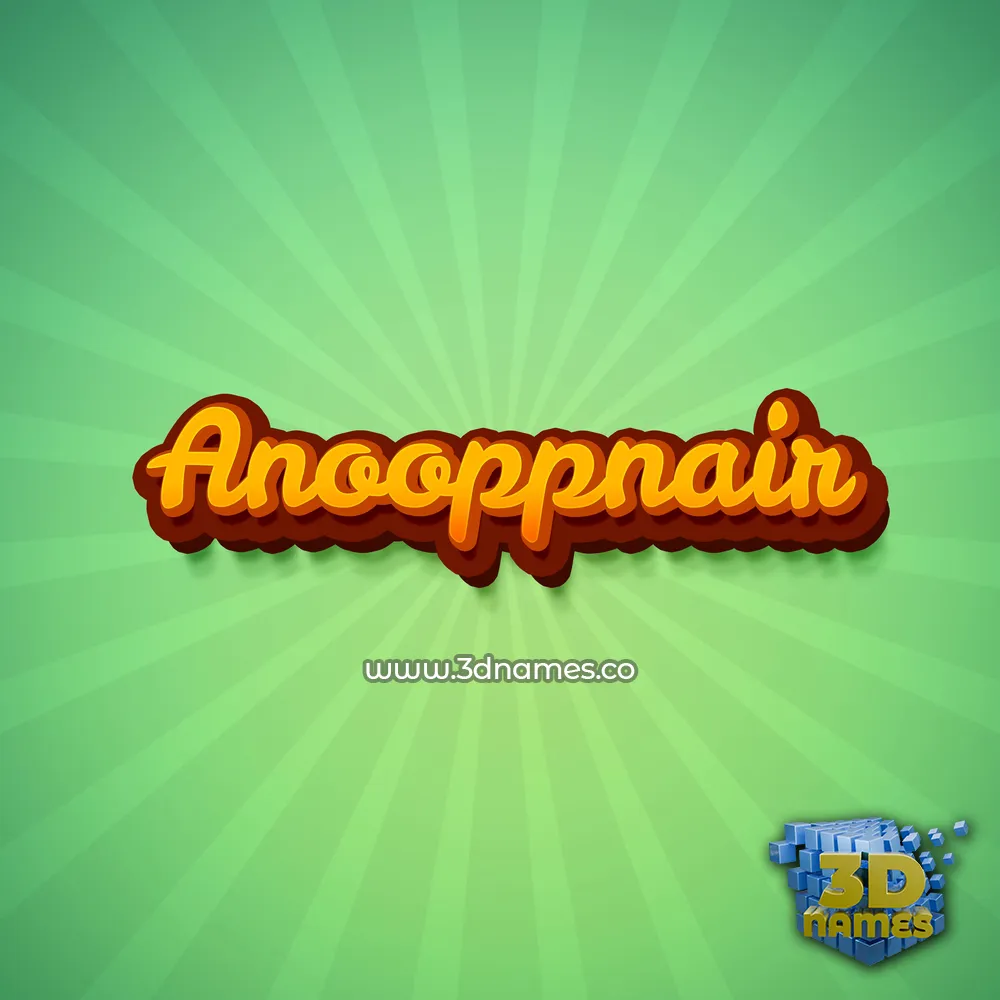 anooppnair in Green Rays style - 3D name wallpaper