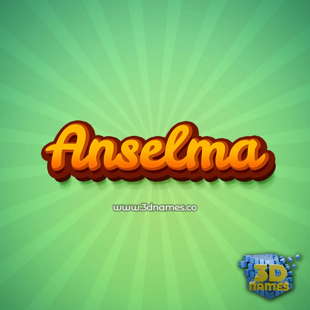 anselma in Green Rays style - 3D name wallpaper