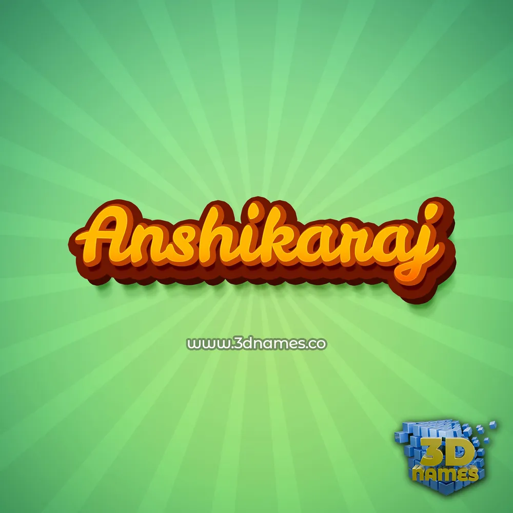anshikaraj in Green Rays style - 3D name wallpaper