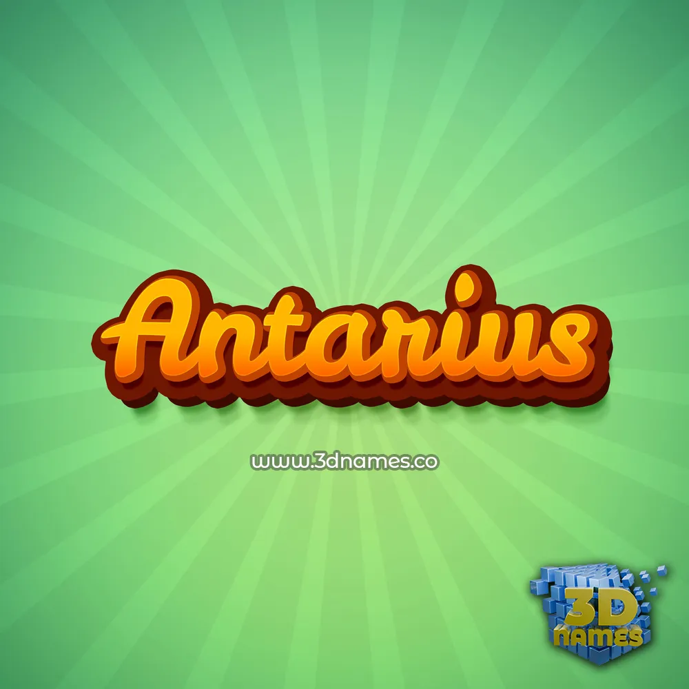 antarius in Green Rays style - 3D name wallpaper