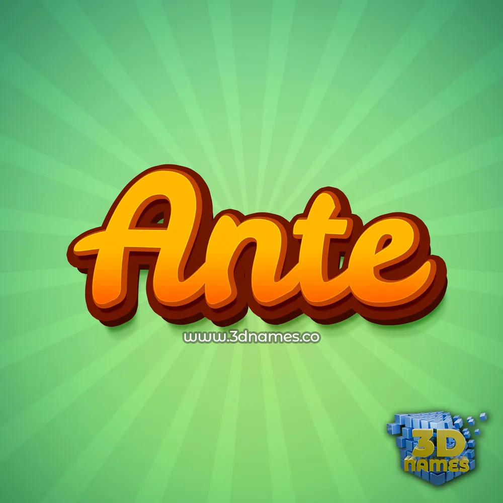 ante in Green Rays style - 3D name wallpaper