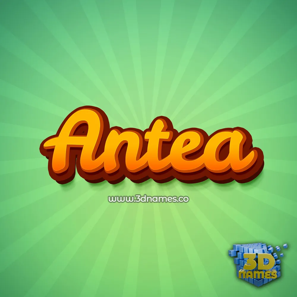 antea in Green Rays style - 3D name wallpaper