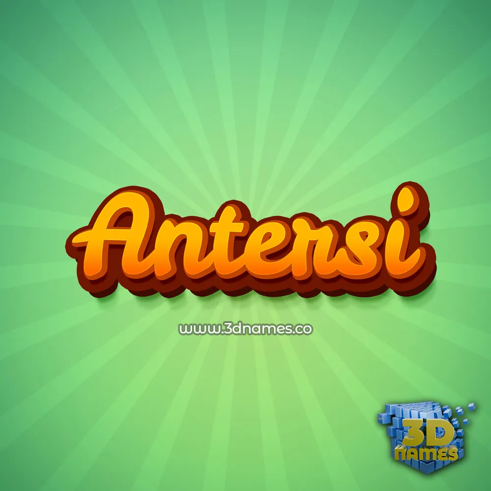 antersi in Green Rays style - 3D name wallpaper