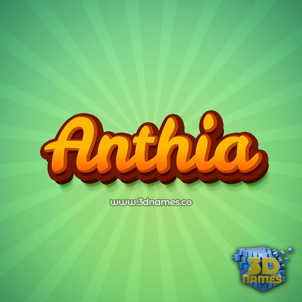 anthia in Green Rays style - 3D name wallpaper