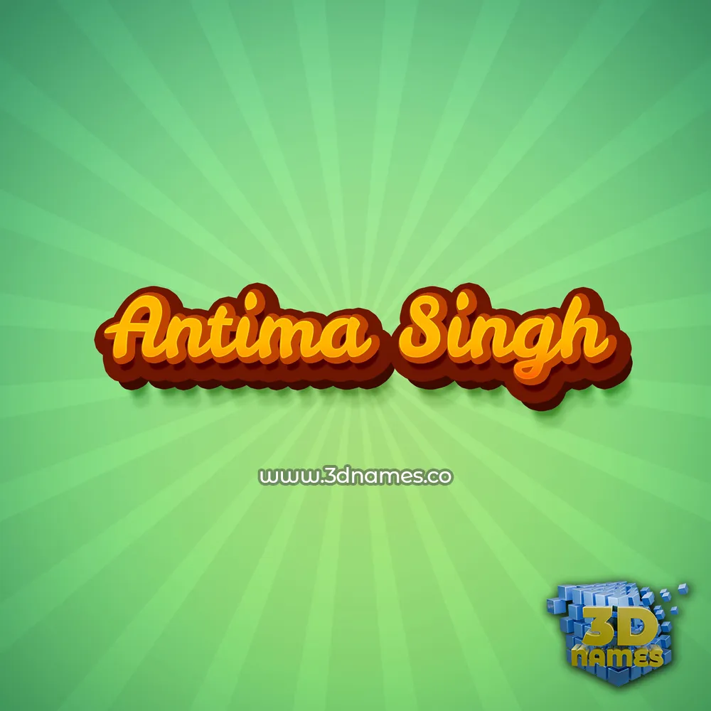 antima singh in Green Rays style - 3D name wallpaper
