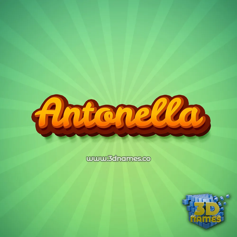 antonella in Green Rays style - 3D name wallpaper