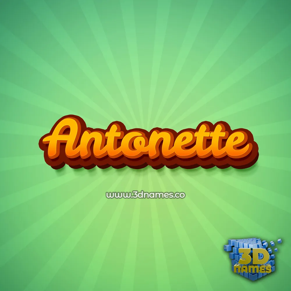 antonette in Green Rays style - 3D name wallpaper