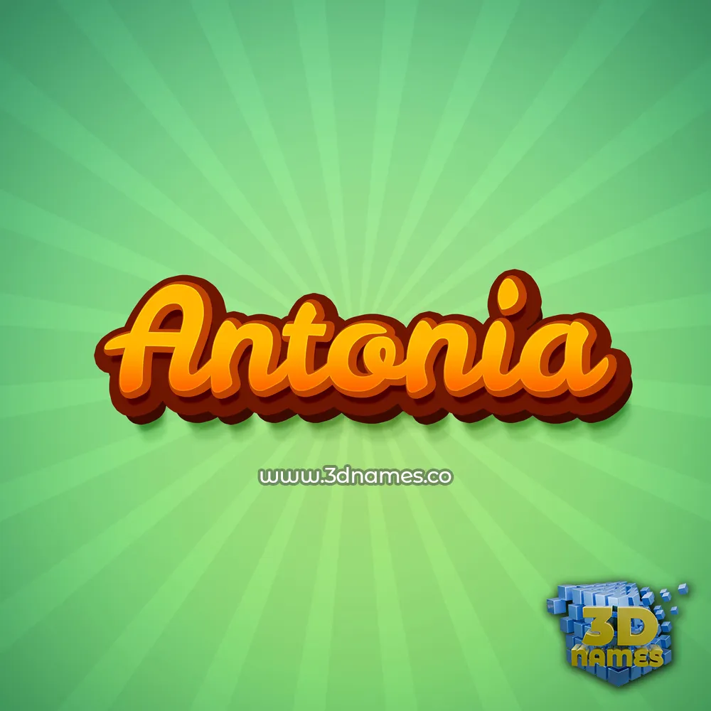 antonia in Green Rays style - 3D name wallpaper