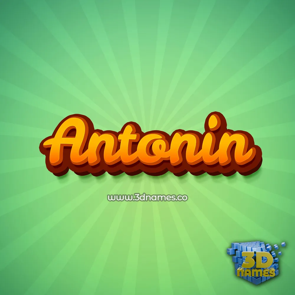 antonin in Green Rays style - 3D name wallpaper