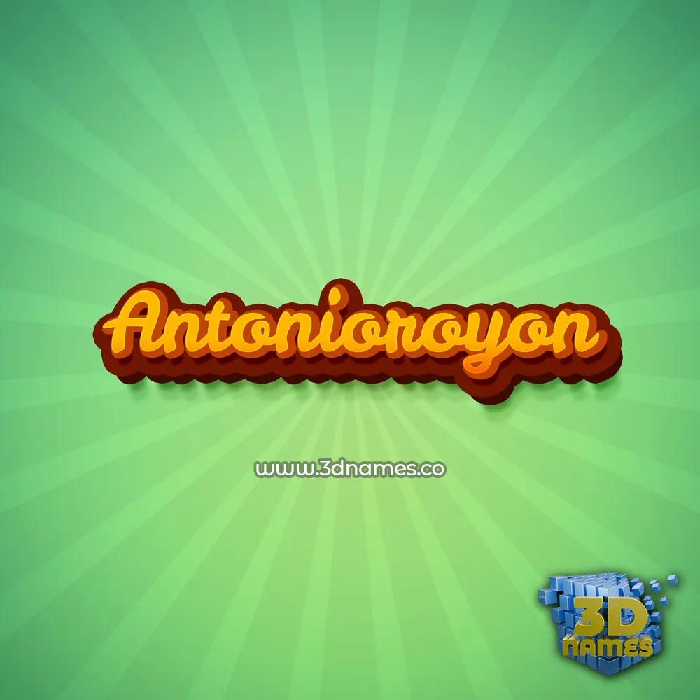 antonioroyon in Green Rays style - 3D name wallpaper