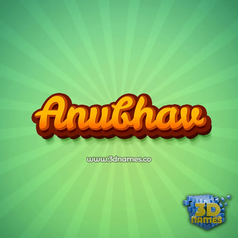 anubhav in Green Rays style - 3D name wallpaper