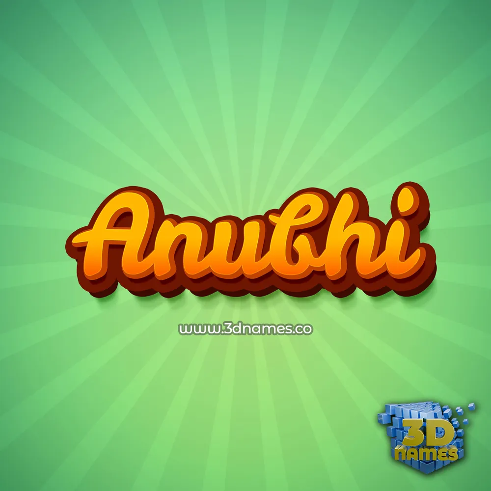 anubhi in Green Rays style - 3D name wallpaper
