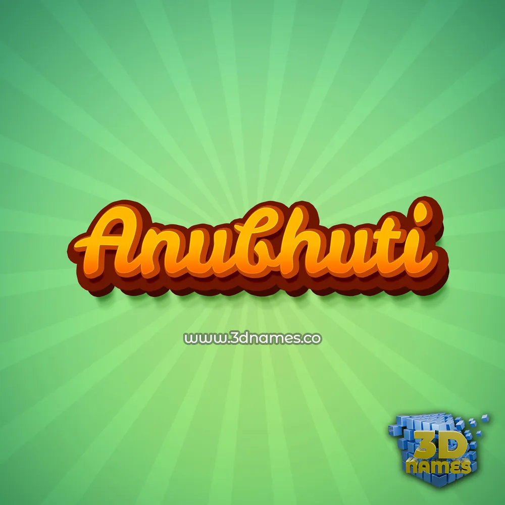 anubhuti in Green Rays style - 3D name wallpaper