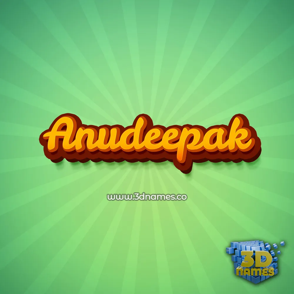 anudeepak in Green Rays style - 3D name wallpaper